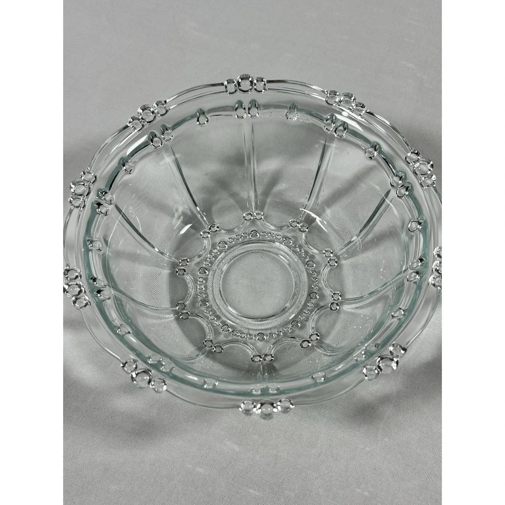 Vintage Clear KIG Indonesia Glass‎ Candy Dish 